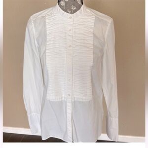 Madewell collarless tuxedo shirt xs